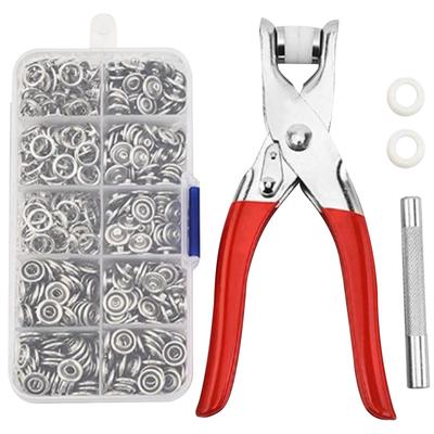 100 Set Snap Fasteners Kit Pearl Snaps for Fabric with Snap Pliers Craftsmanship DIY Metal Snaps Buttons Bag DIY Sewing Supplies