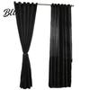 1Pc Through Rod Curtain Drape Door Color Panel Window Solid Room Blackout