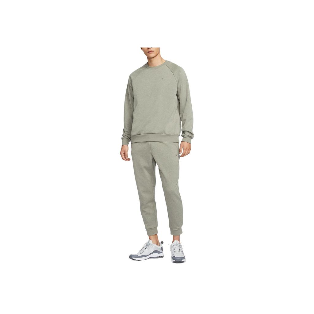 Nike Primary Dri-Fit Fleece Solid Color Simple Drawstring Nine-Point Tapered Sports Pants Men bottoms Light-Army-Green FZ0976-320