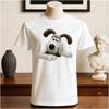 Wallace und Gromit Bedruckte T-Shirt Tops Cartoon und Anime Bedrucktes T-Shirt Sommer Baumwolle Lässig Atmungsaktiv Camisetas T-Shirts