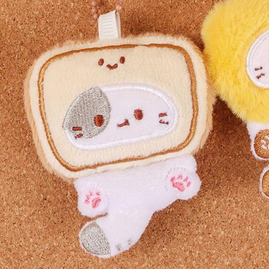 1 Pair Doll Pendant 3D Kitten Bag Pendant School Bag Decoration Car Charm with Sturdy Metal Buckle Wedding Celebration Gift
