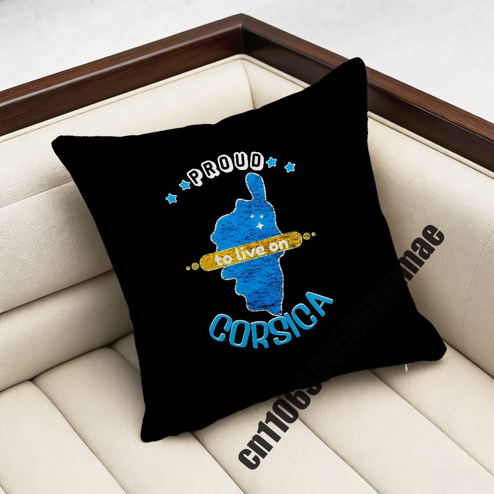 For Corsica Corse France Flag Throw Pillow Case Sham Xcm Xcm Square Home Pillowcase Cushion Cover