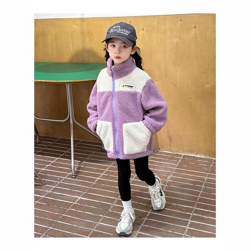 Warm Jackets Girls Children Autumn Winter Outerwear Kids Velvet Coats Teenager Fashion Padded