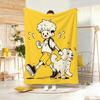 Cartoon Style Pets Warm Companionship Throw Lightweight 240G Flannel Blanket Soft Skin-Friendly For Summer Cooling