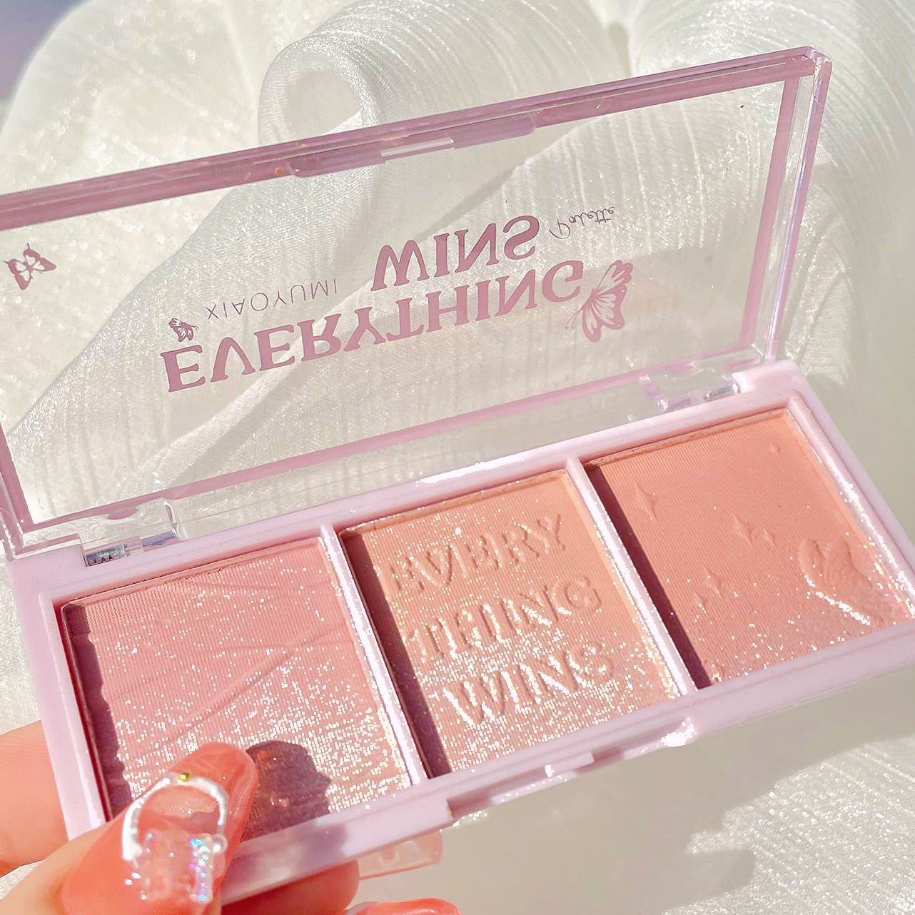 

Трехцветные румяна, тени для век, макияж, натуральные молочно-чайные розы, перламутровые матовые тонкие мерцающие тени для век 602#