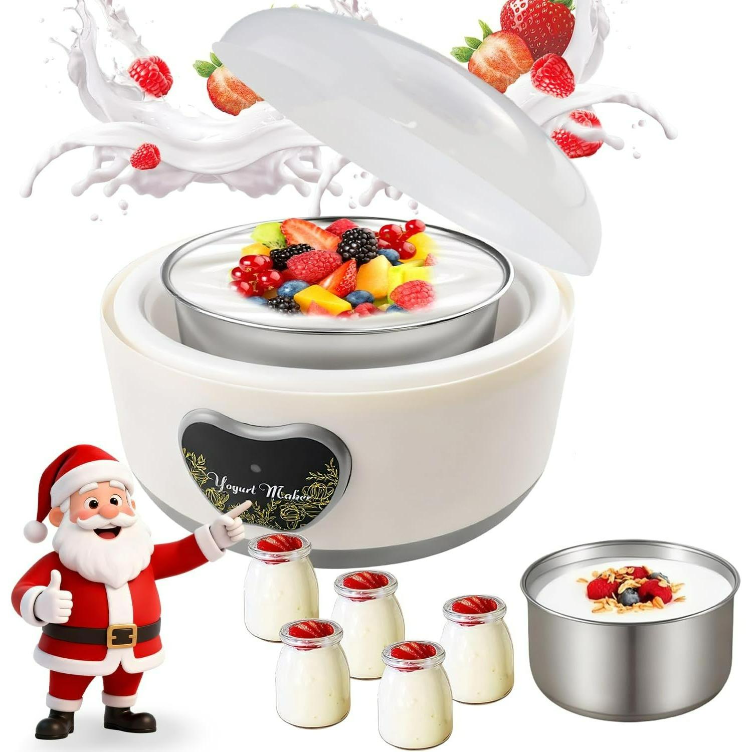 Yogurt Maker,Automatic Digital Yoghurt Maker Machine,Lcd Display with Constant Temperature,Multi-Function Probiotic Yogurt Maker First Generation