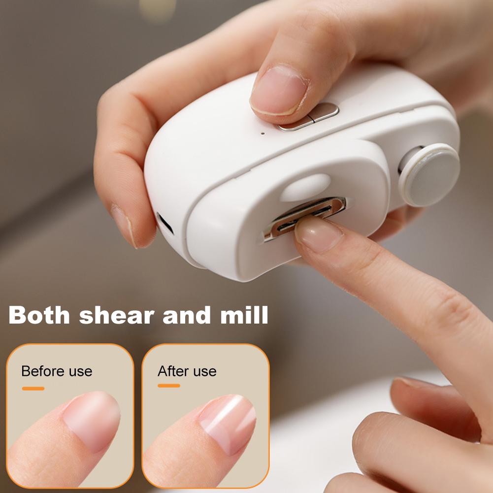 Automatic Manicure Nail Trimmer USB Charging Electric Nail Polisher Anti Splash Nail Trimmer for Children Adult Senior