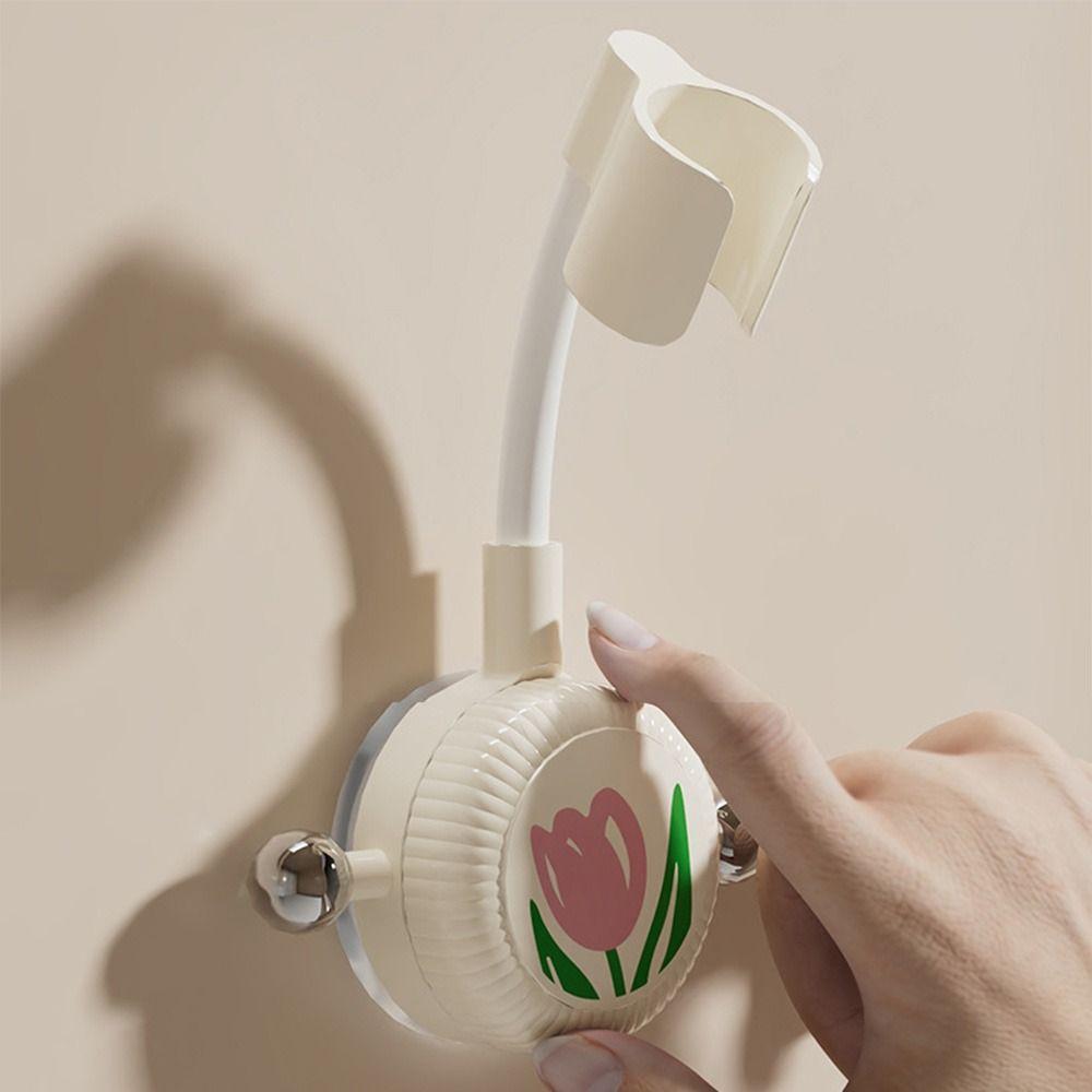 Tulip Pattern Shower Head Support Stand 360° Adjustable Wall Mounted Shower Base  Kitchen