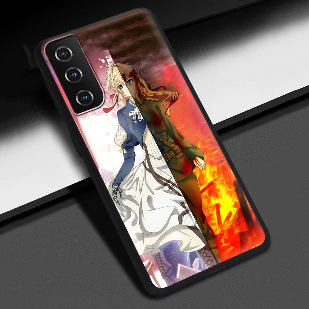 Violet Evergarden Anime-Telefonhülle für Samsung Galaxy S20 FE S21 Ultra S20 S10 S9 Plus S10E S8 Silikon-Schutzhülle mit weicher Rückseite