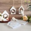 1set Birdhouse Silicone Mold Set,Heart-shaped Hanging House Mold and Three Bird Molds,for DIY Plaster and Spring Home Wall Decor