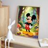 Disney Mickey Mouse forest flower scenery oil painting handmade painting art kit mosaic diy home decoration gift