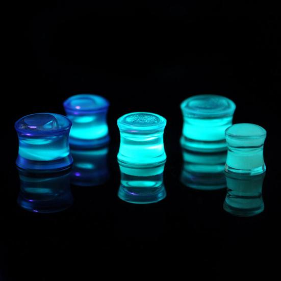 Luminous Ear Expander Tunnel Plug Stretcher Women Anti Allergy Acrylic Jewelry