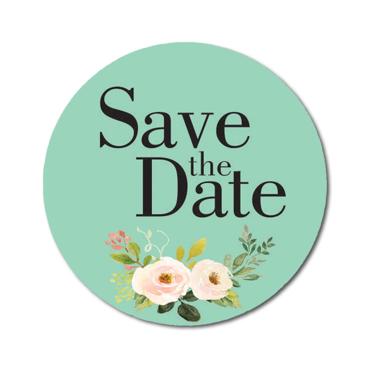 

Любий Сувенір Круглі 1,6 Дюйма Півонія Квітковий Збережіть Дату Білі Наліпки Печатка для Конверта-45 Шт 1.6 Inches Diameter зелений