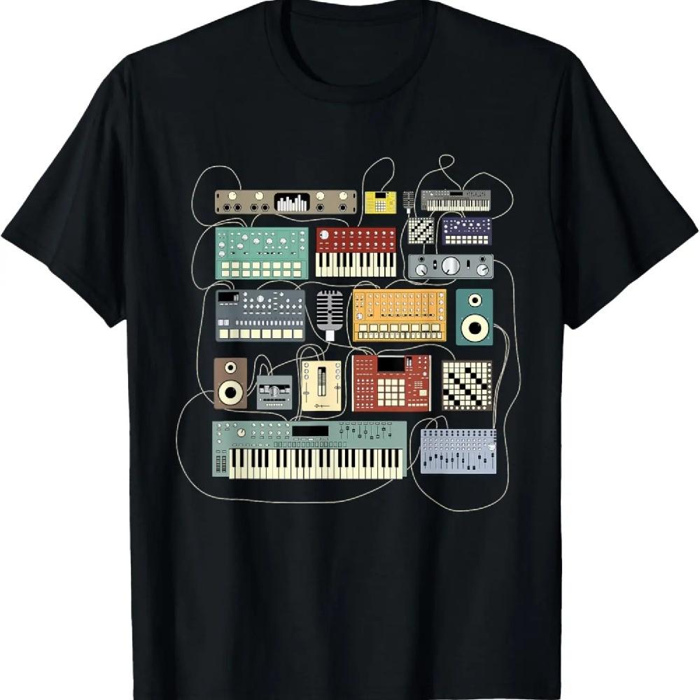 Electronic Musician Synthesizers and Drum Machine Dj T-Shirt