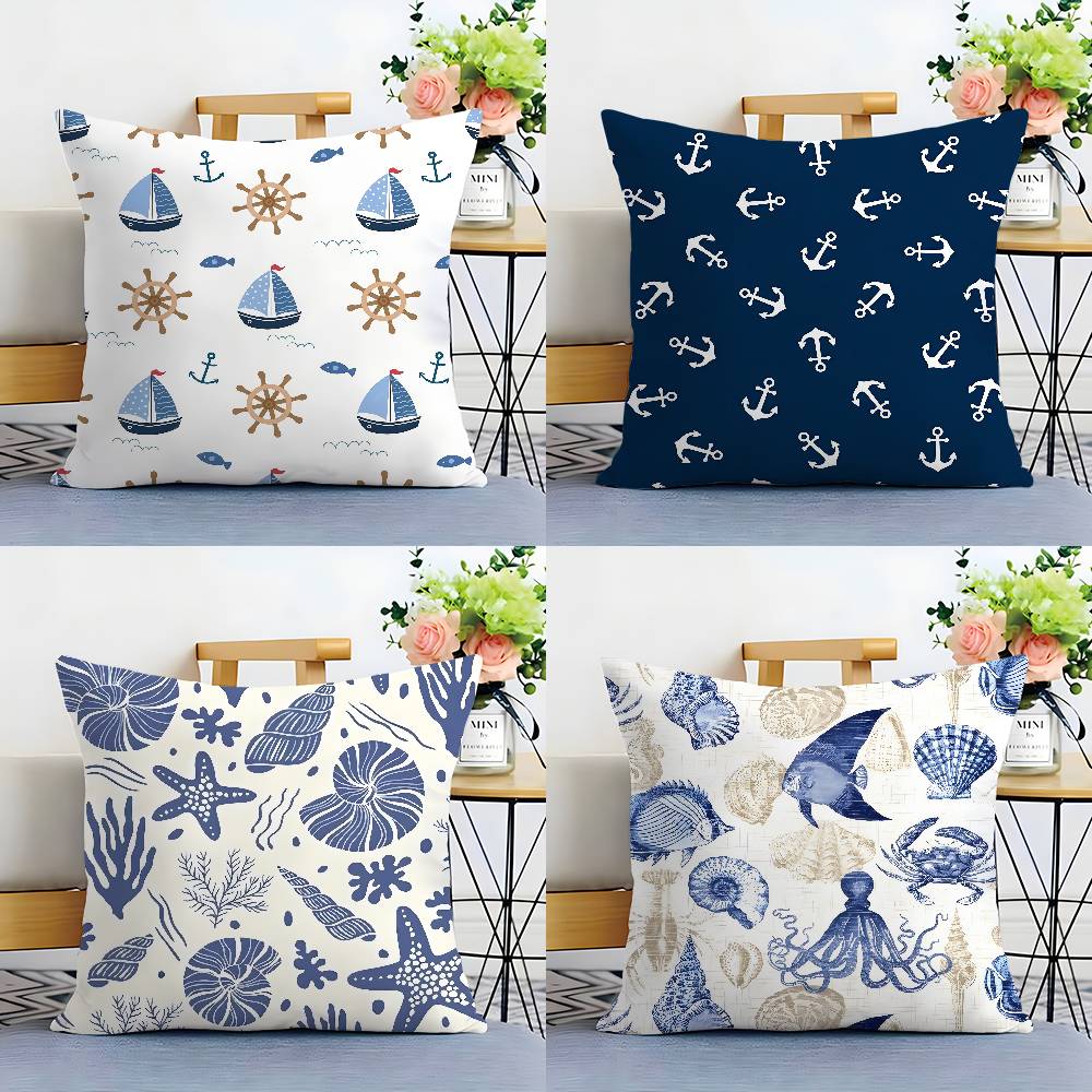Oean Animals Pillow Case Plush Fabric Soft Double Sided Print Sofa Cushion Cover Throw Pillow Covers