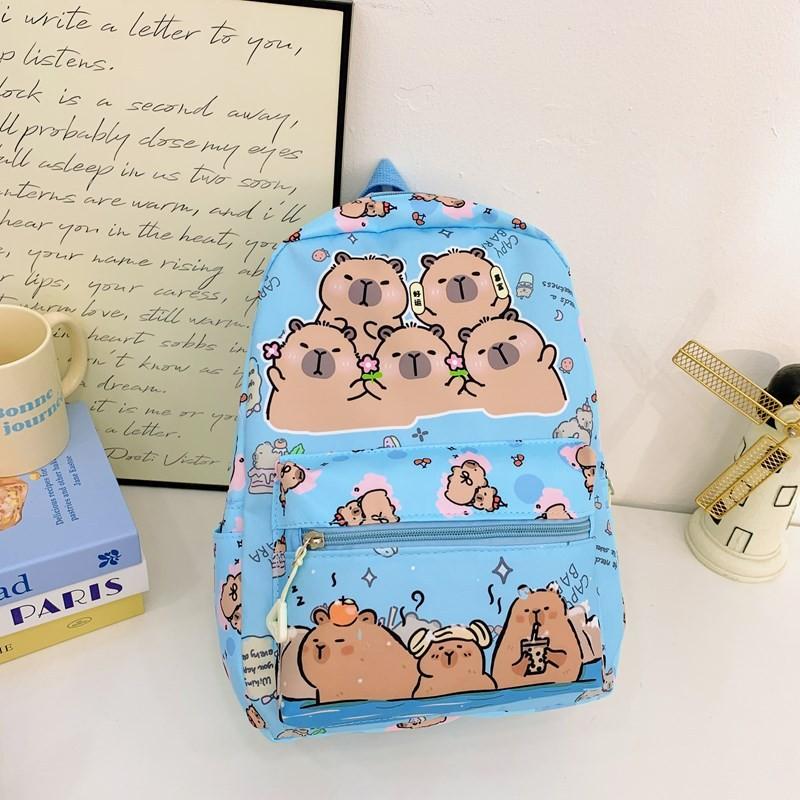 Capacity Capybara Large Backpack Kid Leisure Cartoon Animal Schoolbag Breathable