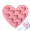 10 Compartment Heart Shape Silicone Mold DIY Small Love Cake Chocolate Ice Tray Baking Molds Home Holiday Decor
