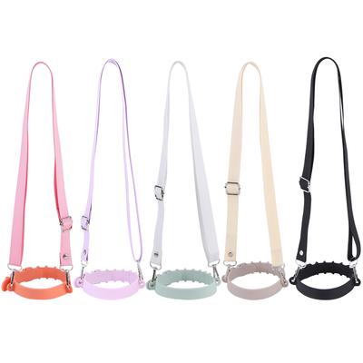 Water Bottle Handle with Adjustable Shoulder Strap Water Bottle Lanyard Silicone Water Bottle Carrier for Stanley 30oz/40oz Cup