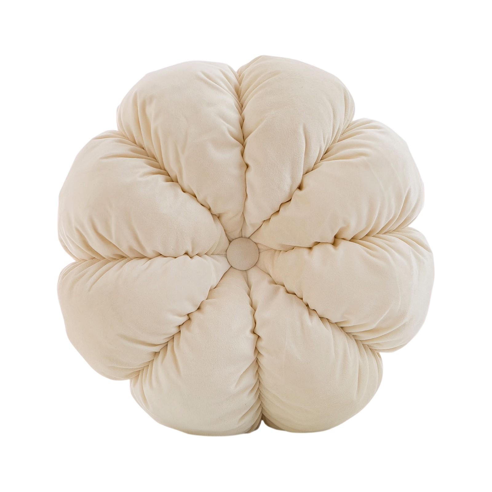 

Подушка для спинки дивана, однотонная бархатная тыква, круглая подушка, подушка. One Size белый