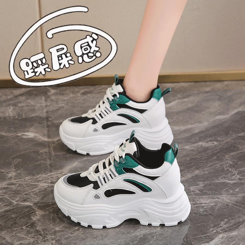 Dad shoes autumn and winter new velvet warm two cotton shoes thick-soled inner height-increasing sports shoes