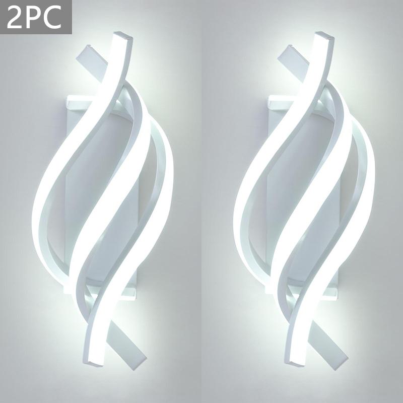 Modern LED Wall Lamp Home Line Decoration Wall Lamp Living Room Background Wall Bedroom Headboard Black White Lighting Lustre