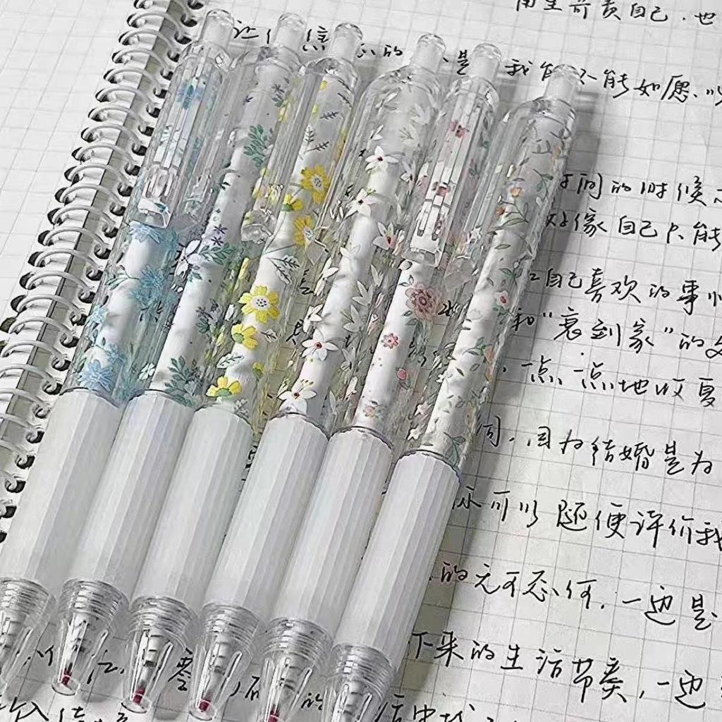 6 pz/set Penna Gel Cancellabile per Bambini Kawaii Cartone Animato Coniglio Orso Stile Penna Gel Cancelleria 0.5mm Colore Blu Penna da Scrittura Cancellabile