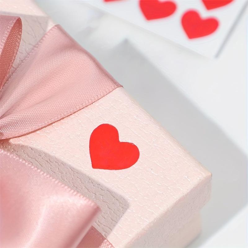 Romantic Heart Stickers for Valentine's Day & Weddings - 10 Sheets of Red & Pink Love Decals, Perfect for Jewelry Gift Boxes
