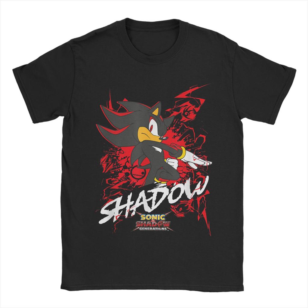 Shadow The Hedgehog T Shirts Men Pure Cotton Humorous TShirt Crew Neck Tee Shirt Short Sleeve Clothing 6XL