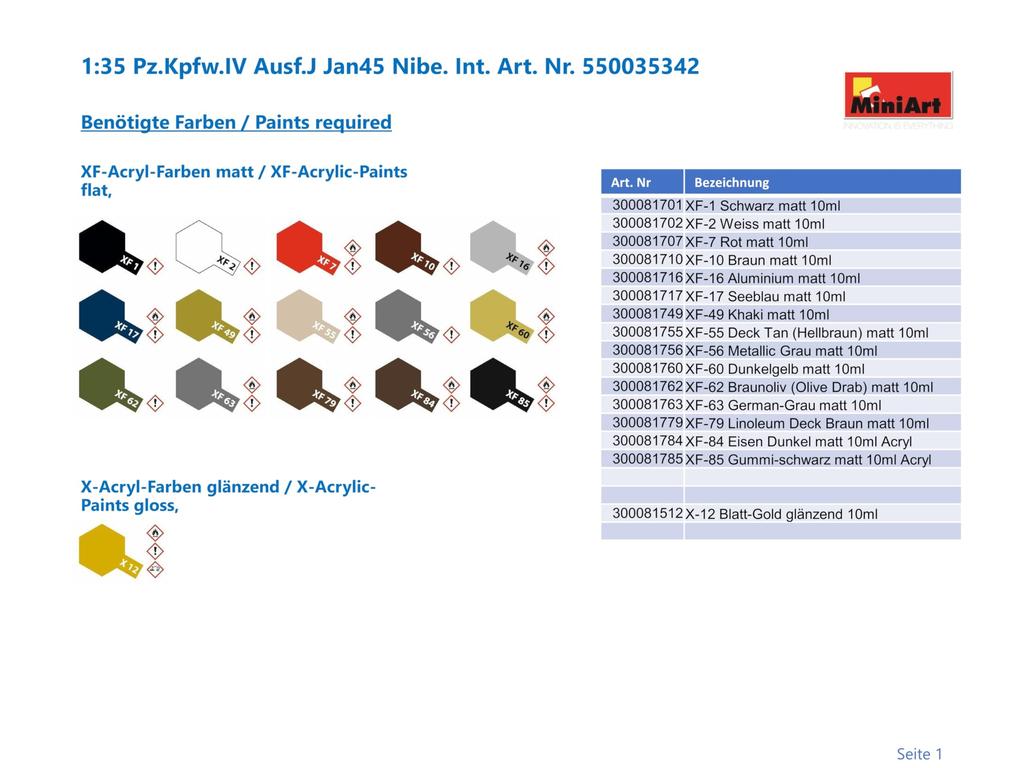 Miniart Scale German Army Panzer IV Nibelungen Late Full Plastic Model Kit MA35342 1/35 Ausf. J, Factory, Model, January-February 1945, Interior,