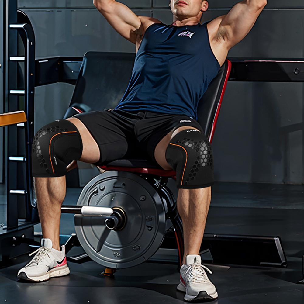 1 Stück 7mm Knieschoner für Gewichtheben & Powerlifting, Hochleistungs-Kniekompressionsstütze für Kniebeugen, Männer und Frauen