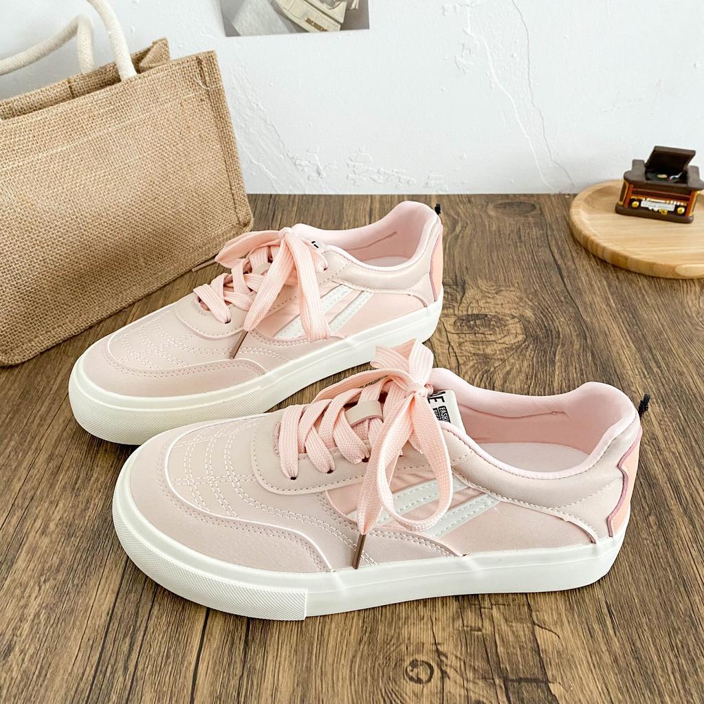 6625 Latex Insole/apple Design Thick-soled Little White Shoes Women's Shoes Original Design 2025 New Flat Baseplate Shoes