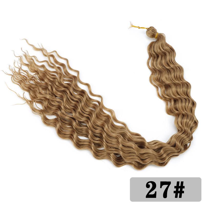 30Inch Syntheitc Pre Stretched Long Deep Wave Curly Braiding Hair Extensions Ocean Wave Crochet Hair for Women