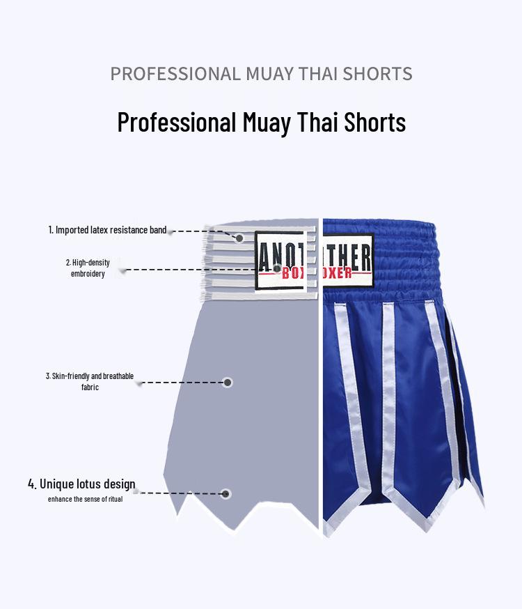 Boxing Ribbon Style Muay Thai Kickboxing Competition Shorts