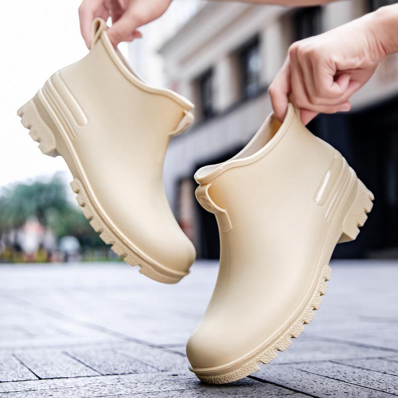 Unisex Thickened Waterproof Non-Slip Portable Short Rain Boots