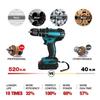 520N.M 13mm 10mm Chuck Torque Electric Drill Flat Hammer Impact Drilling Electric Screwdriver for 18V Battery 3 IN 1