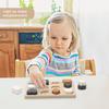 Montessori dřevěná 3D hračka puzzle Silikonové stohování dítě barevné dřevěné kostky kognitivní schopnosti učení pro dítě vzdělávací hračka