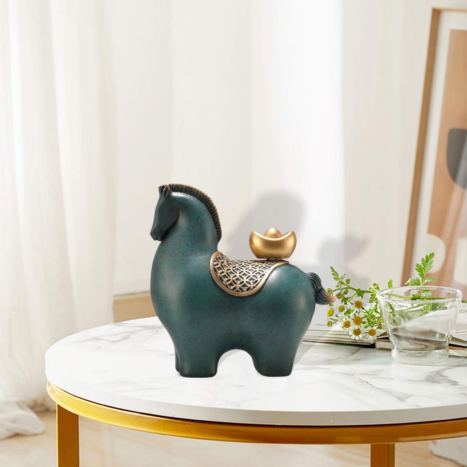 

Статуэтка лошади, Декор Фэн-шуй, Произведение искусства, Уникальная современная статуэтка, Настольная скульптура для книжной полки, Новоселье, в