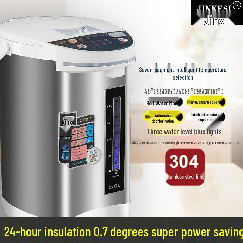 Hervidor Eléctrico de Acero Inoxidable Aislado de 7 Etapas Jinx y Calentador de Biberones - Calentador de Leche de Temperatura Constante para la Preparación de Leche en Polvo