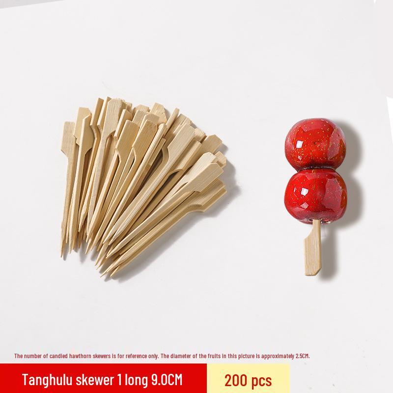 Mini Candied Hawthorn and Fruit Skewers for Creative Cocktail and Burger Decorations