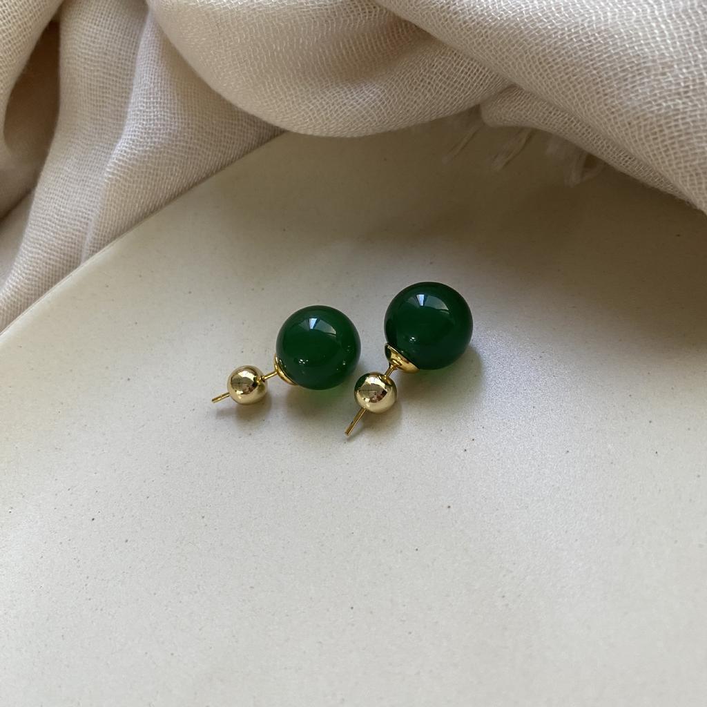 Achatperlen Hochwertiger Eleganter Östlicher Charme Chinesischer Stil Kontrastfarbener Verschluss Halskette Pulloverkette Halskette