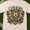 Retro Mexico Soccer World Vintage Shirt,90s Soccer Team World Graphic Tee,Aztec Tee,Mexican Soccer Fan Gift