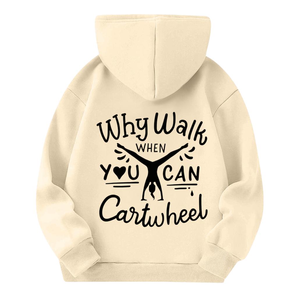 Children's Casual Round Neck Printed Pullover Long-sleeved Hooded Sweatshirt Top