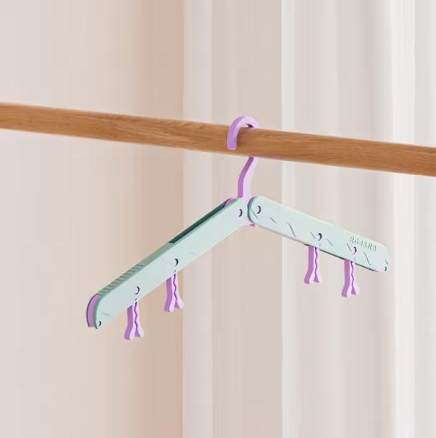 New Portable Multifunctional Travel Cute Clothes Hanger, Home Student Dormitory Clothes Hanger, Foldable Clothes Hanger