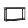 140cm Long, Curved Side Table with Storage, a Two-Tier Storage Table for Behind the Sofa, the Entrance Area, the Hallway and the Foyer. Black