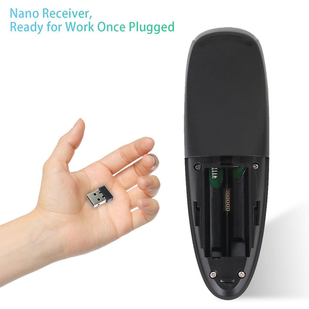 Voice Remote Control Gyroscope Backlight 2.4G Wireless Controller USB 17 Keys Smart Replacement Battery Operated for Office