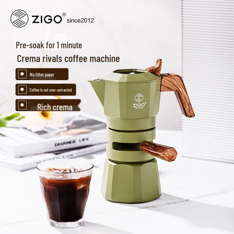 

Zigo Dual Valve Temperature Control Espresso Moka Pot