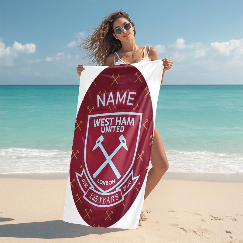 Personalized Getafe FC Crest Beach Towel Microfiber Beach Towel Thin Absorbent for Beach Swimming Yoga Bath Sports. 0910136