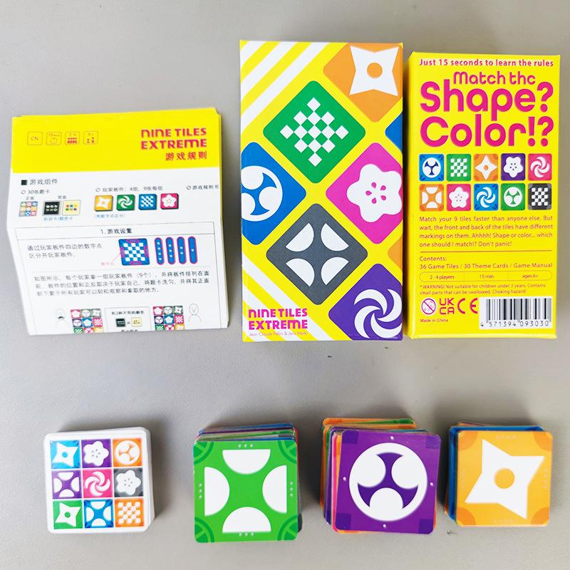 Strategy Board Game Nine Tiles Extreme/Quickity Pickity Card Family Deck Games