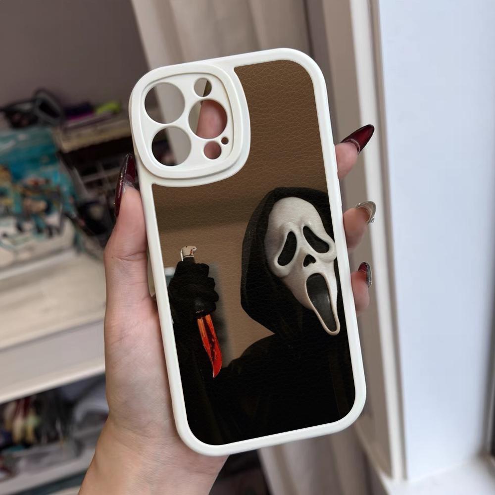 Ghostface Horror Scream Phone Case For Iphone 16 15 14 12 13 Pro Max 11 Mini Xs Puls Lambskin Silicone Cover