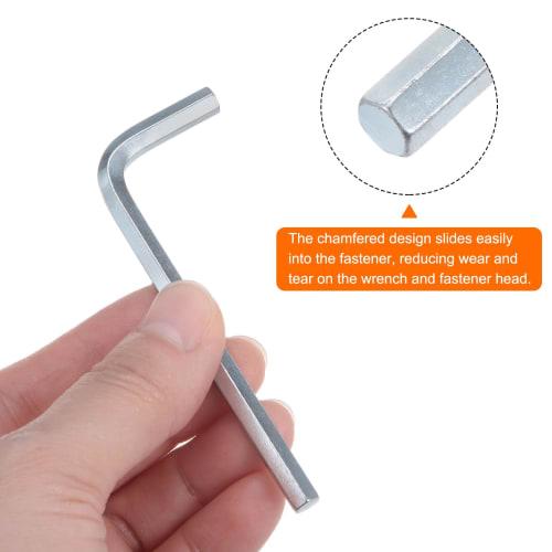uxcell 5-Piece Hex Wrench Set, 5mm L-Shaped Alloy Steel Hex Keys, Short, Repair Tool for Tightening and Removing Screws, Assembly of Furniture, and Bi